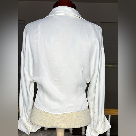 Zara Classic White Button-Down Shirt Size Medium - Picture 6 of 6
